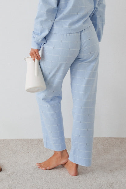 Hose Flanell Blau